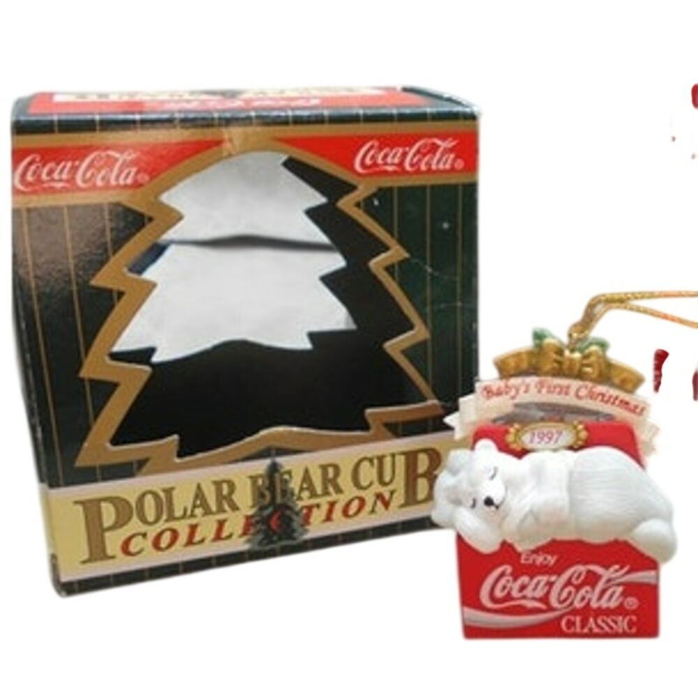 Coca-Cola Christmas Polar Bear Club Baby's First Christmas Vintage 1997